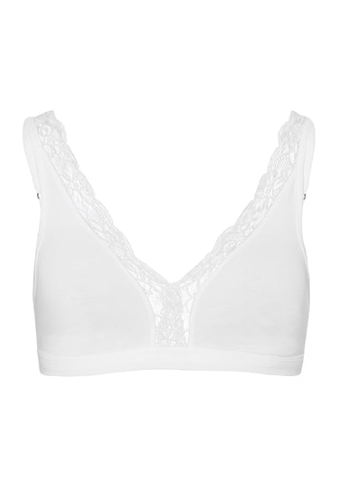 72431 Cotton Lace Soft Cup Bra - 101 White